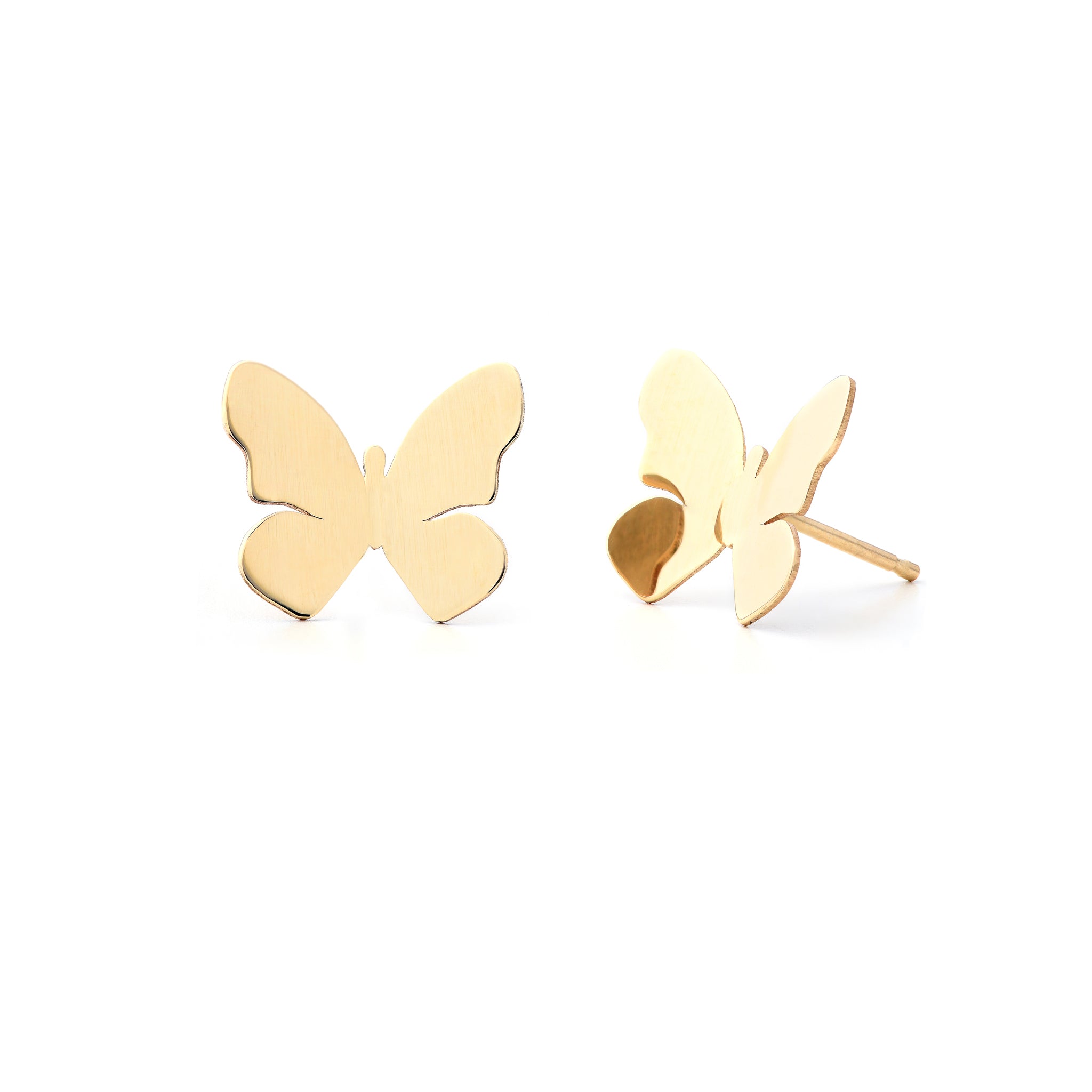 Children's Butterfly Earrings in 14K Yellow Gold | Helzberg Diamonds
